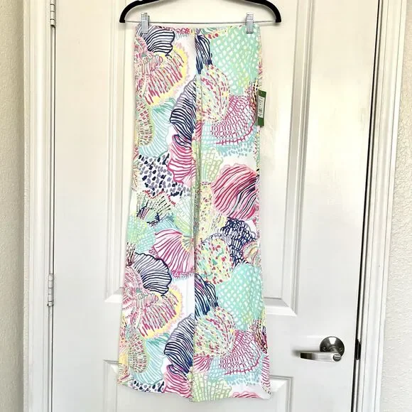 Lilly Pulitzer Georgia May Palazzo Pants Pink Roar of the Seas